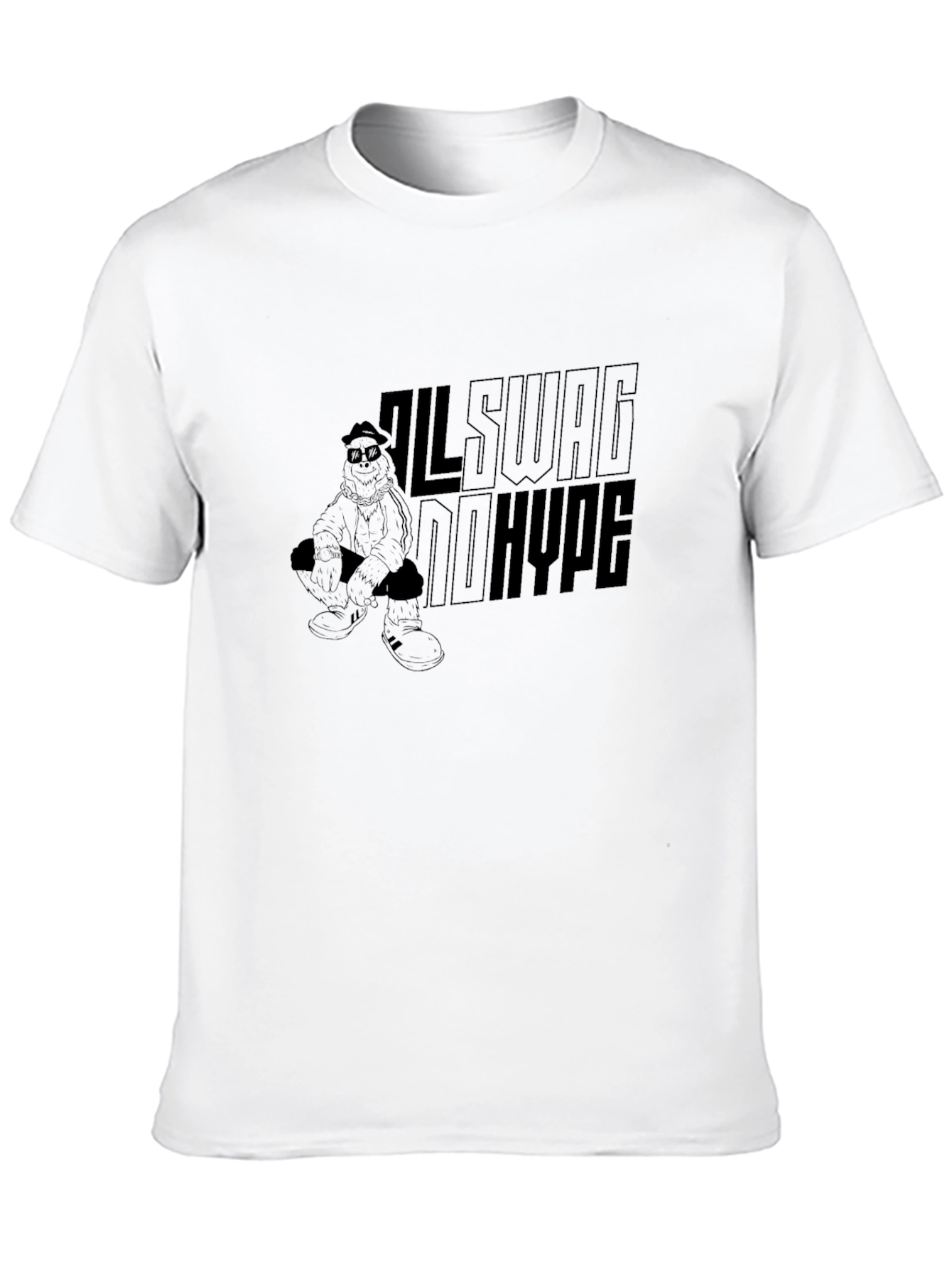 All Swag No Hype Black Graphic Tee