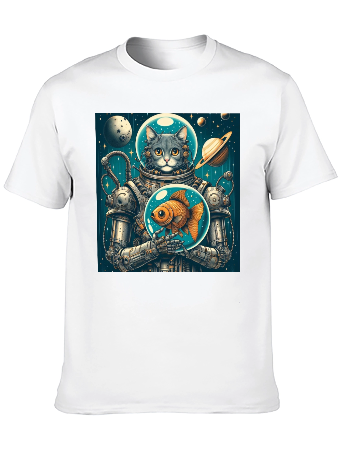 Cosmic Cat Astronaut T-Shirt