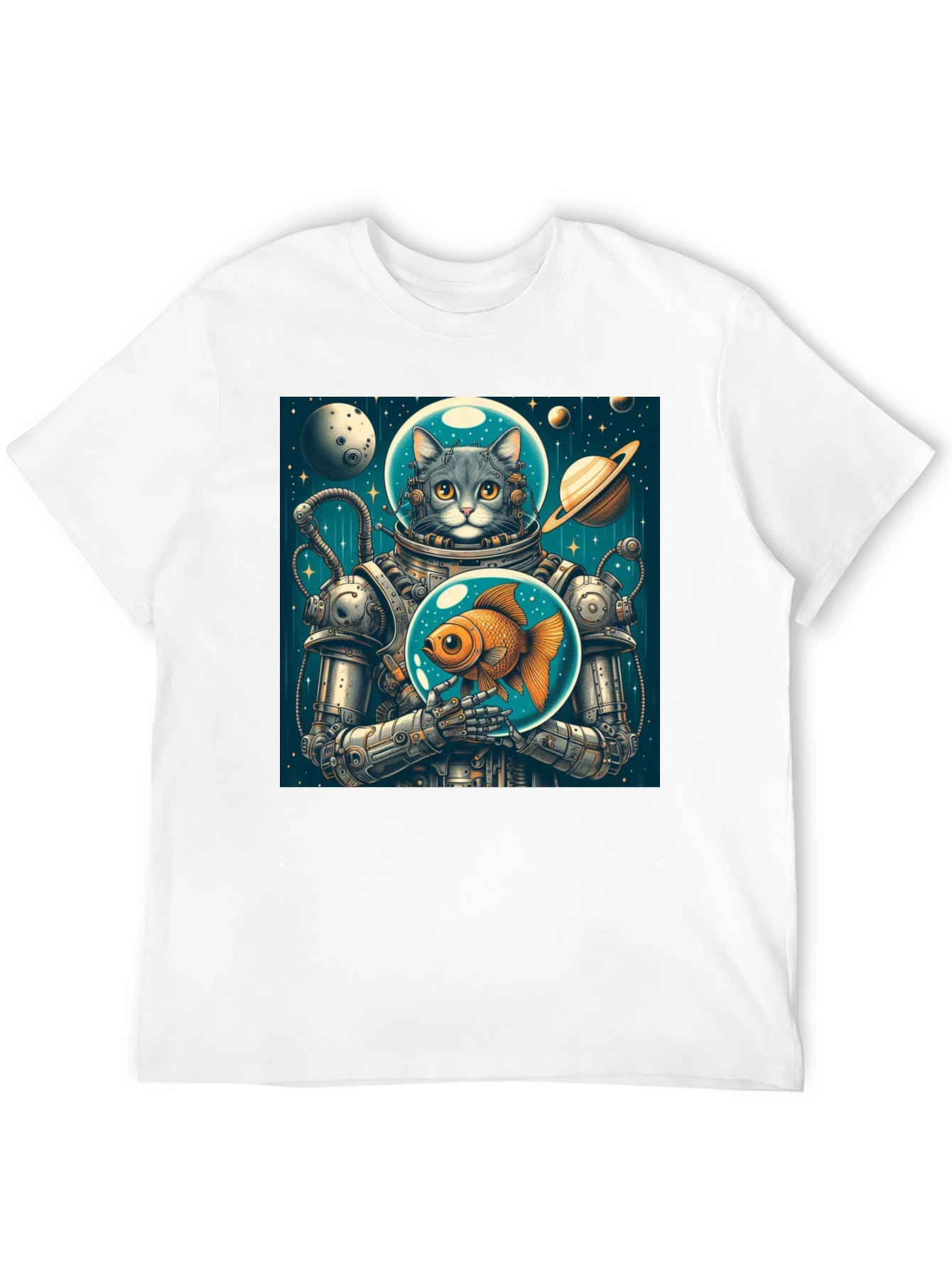 Cosmic Cat Astronaut T-Shirt