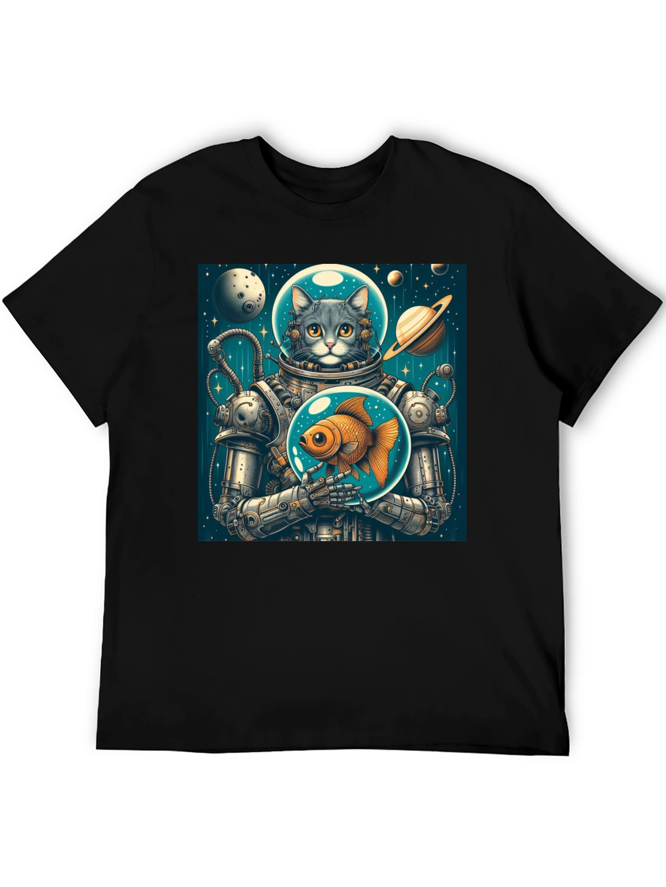 Cosmic Cat Astronaut T-Shirt