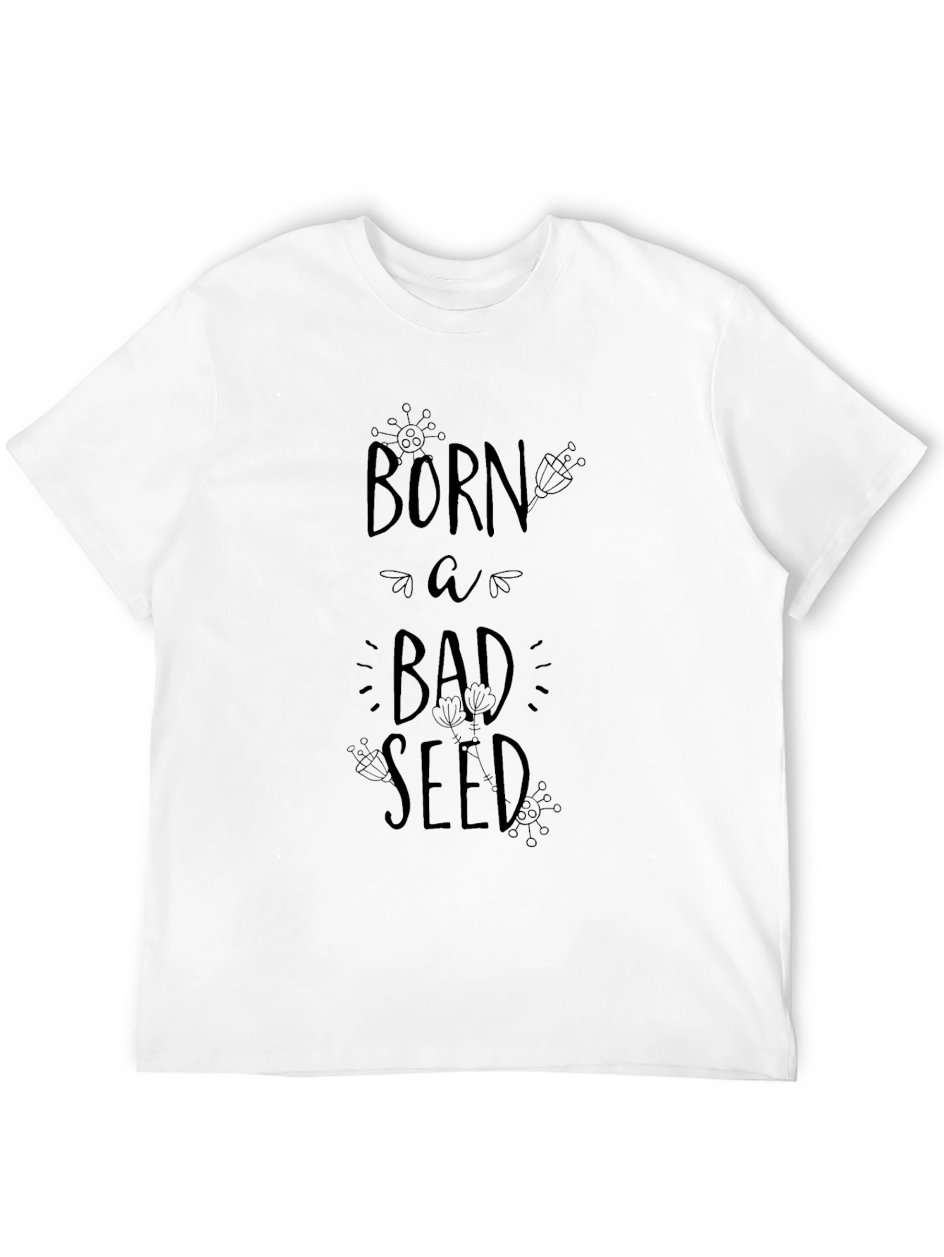Born A Bad Seed Black Graphic Tee Shirt