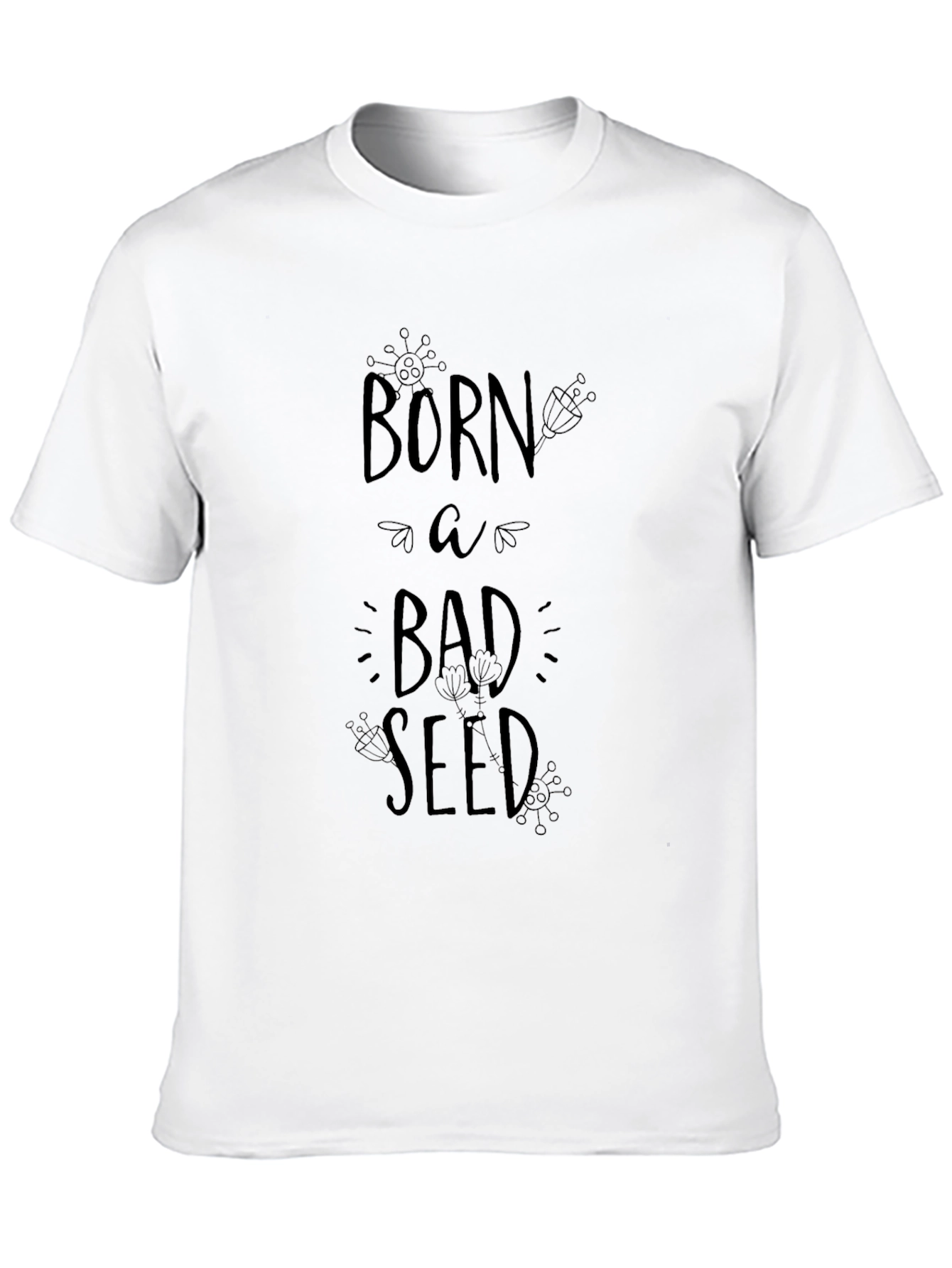 Born A Bad Seed Black Graphic Tee Shirt