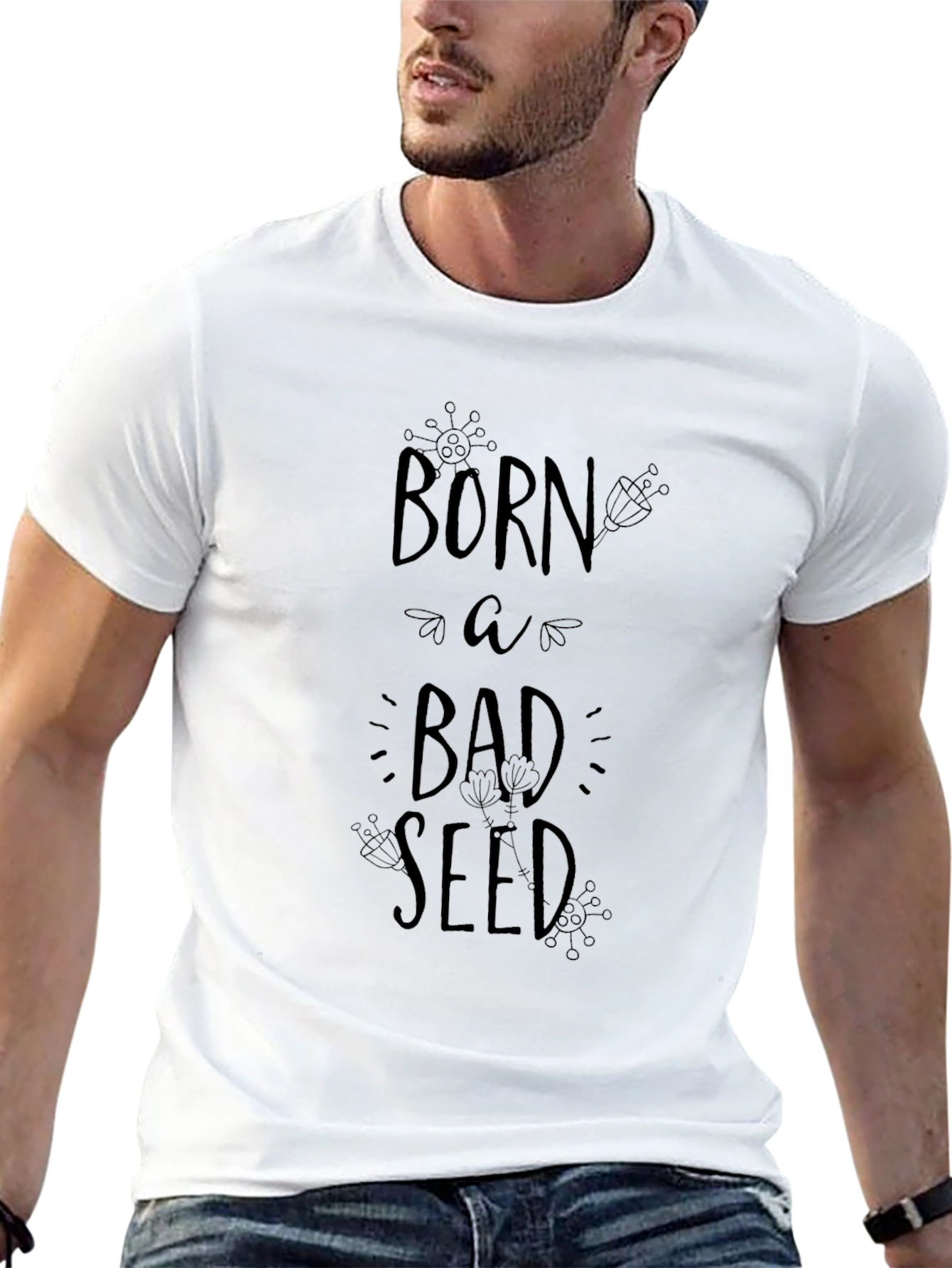 Born A Bad Seed Black Graphic Tee Shirt