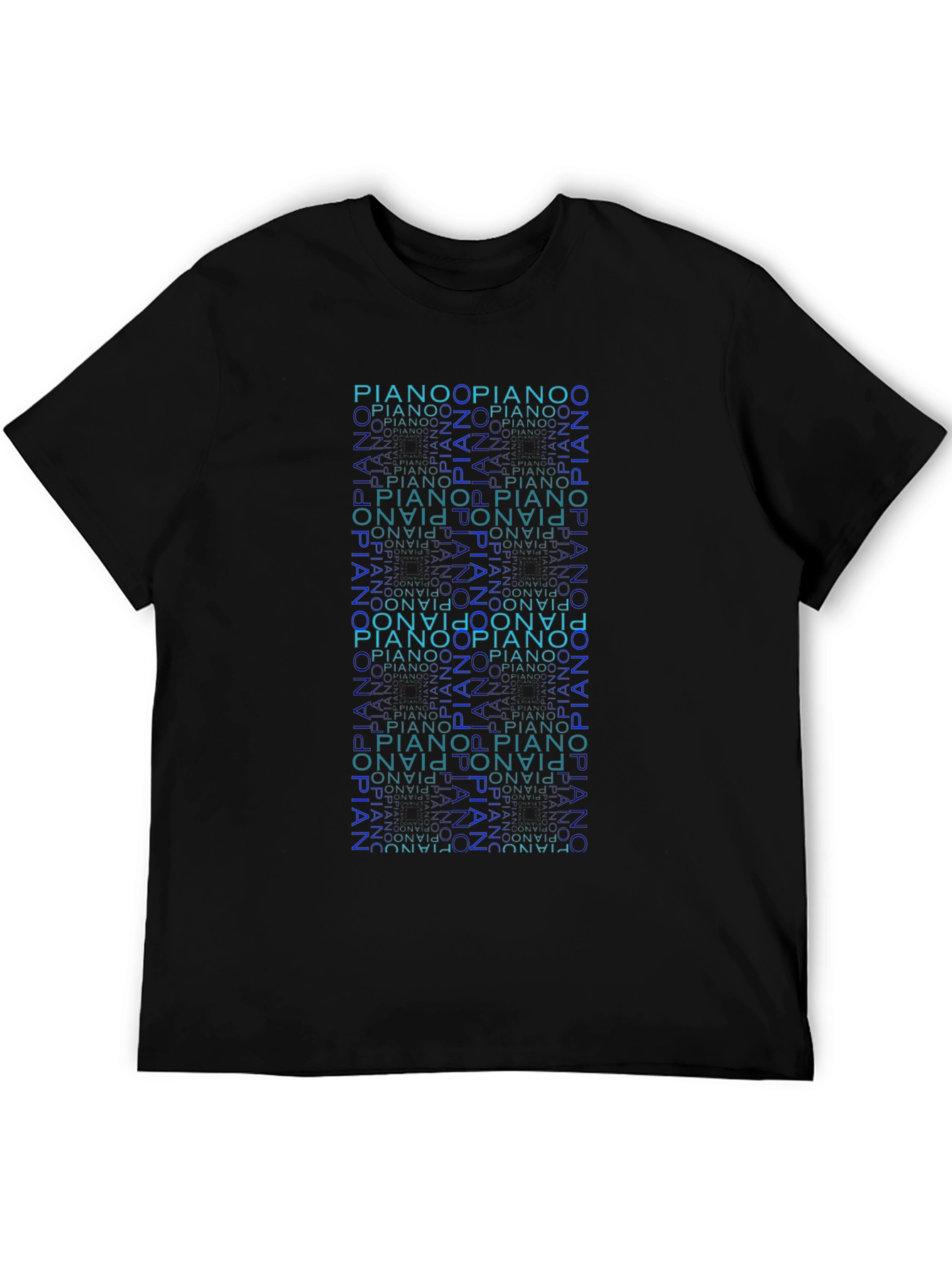 Piano Typography Mens T-Shirt