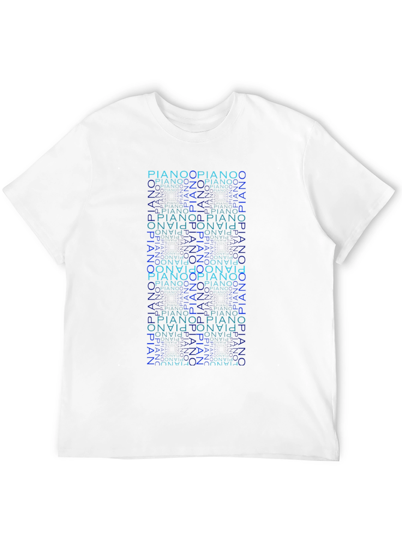 Piano Typography Mens T-Shirt
