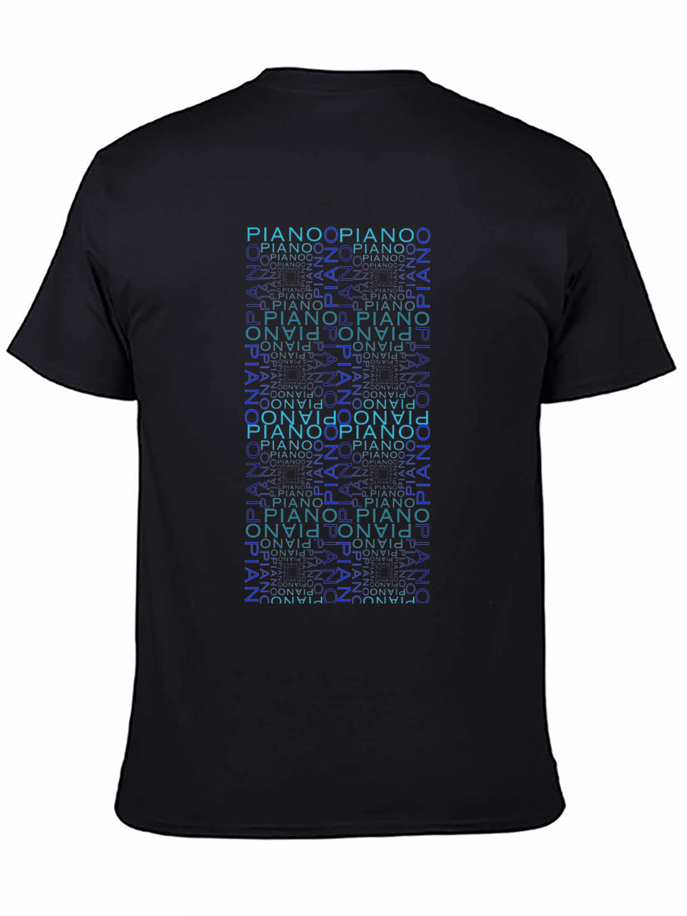 Piano Typography Mens T-Shirt