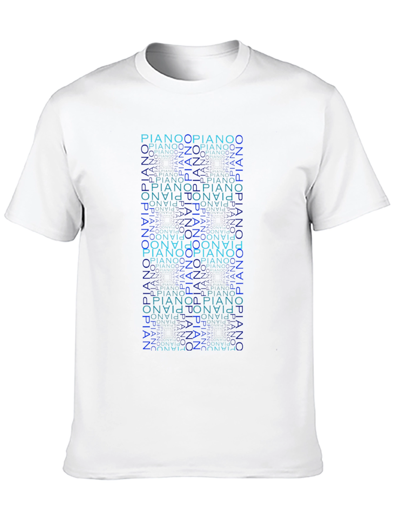 Piano Typography Mens T-Shirt
