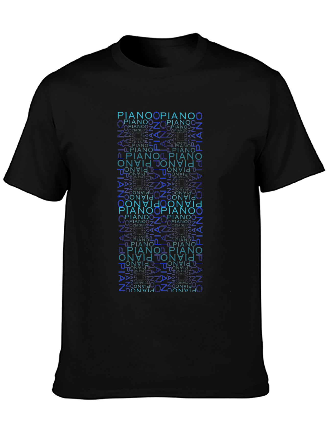 Piano Typography Mens T-Shirt