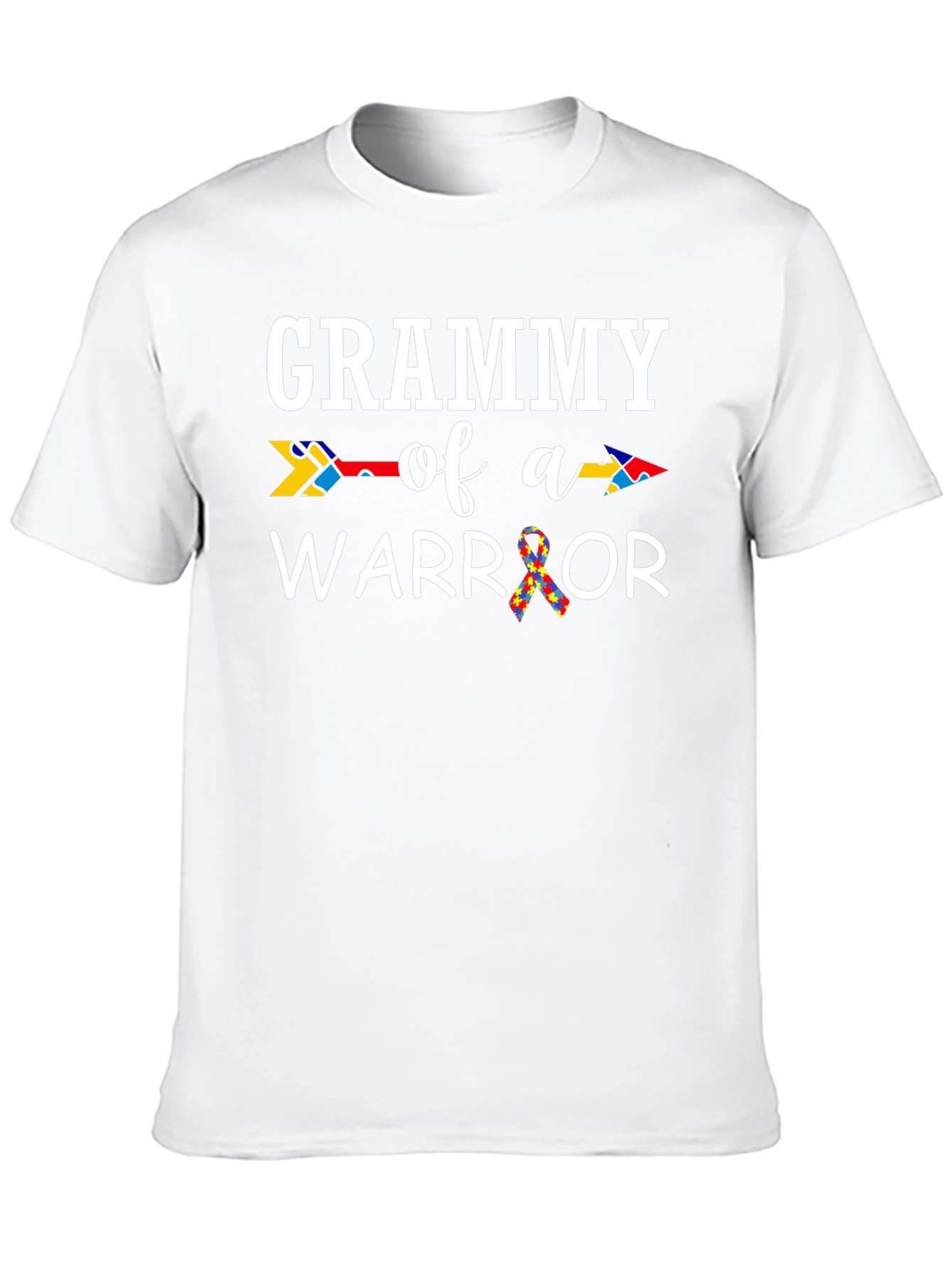 Grammy of a Warrior T-Shirt Autism Awareness