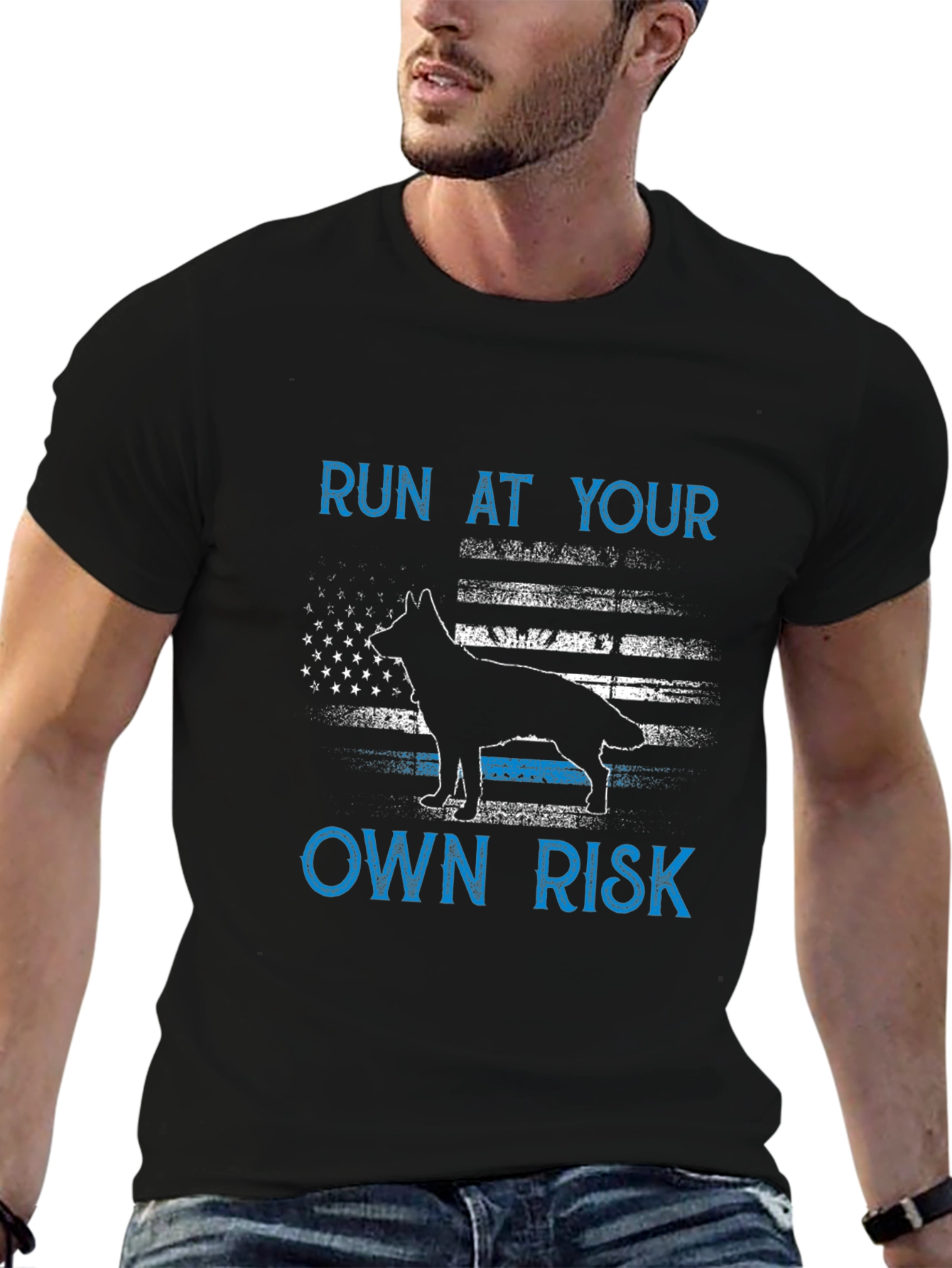 Run At Your Own Risk Dog Graphic Tee