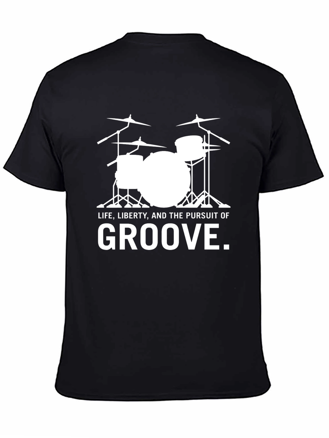 Groove Pursuit Drummer T-Shirt - Black Cotton Tee
