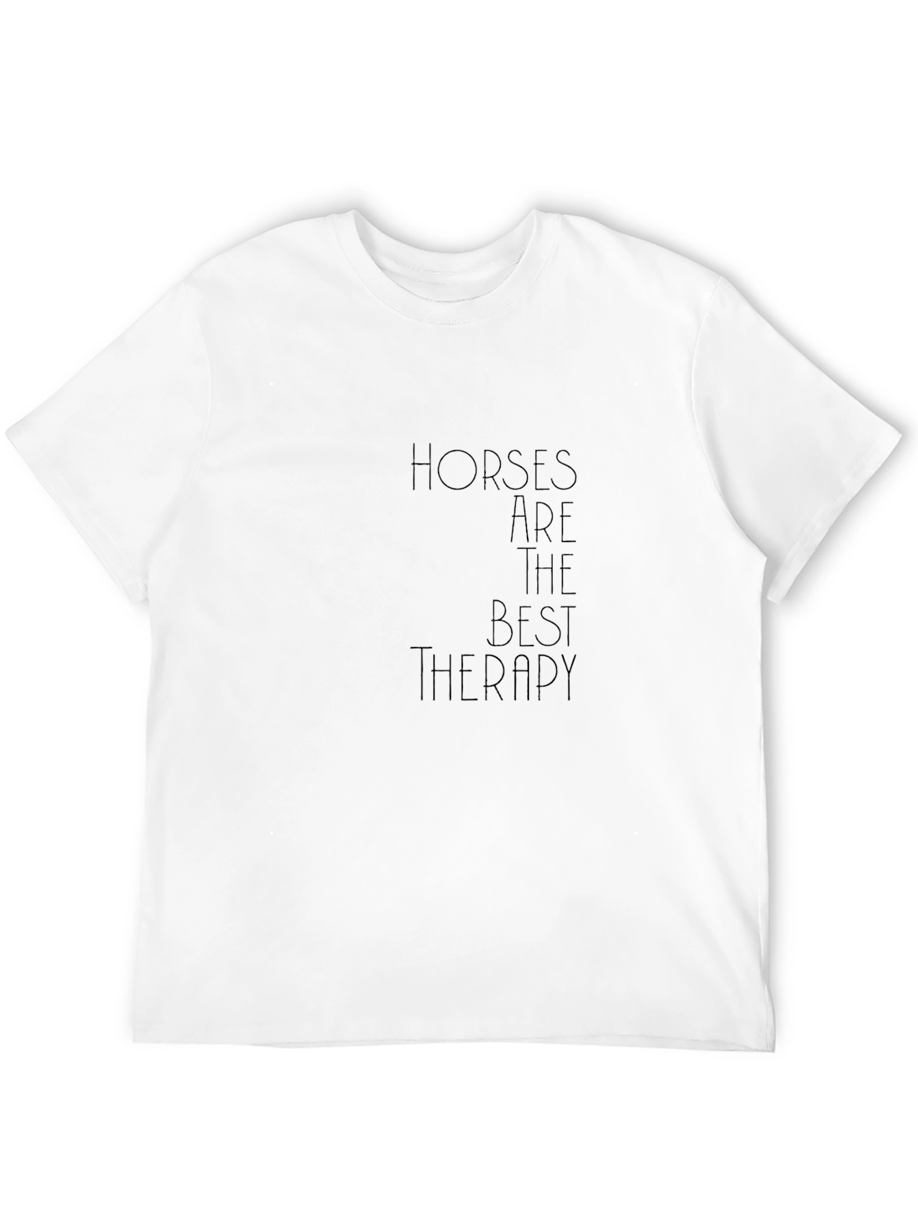 Horses Are The Best Therapy Black T-Shirt