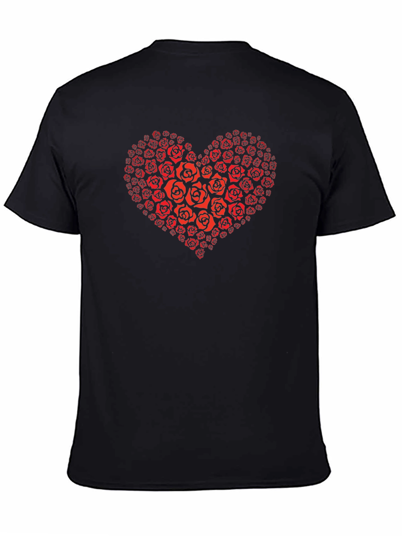 Heart of Roses Graphic T-Shirt - Black