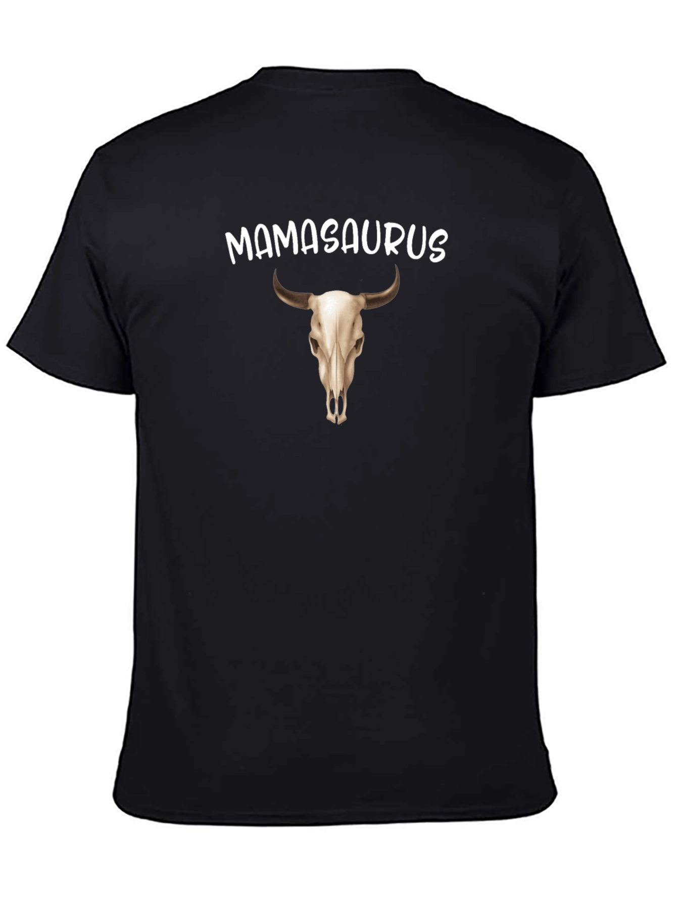 Mamasaurus Skull Graphic Tee - Black