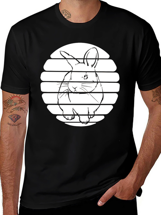 Bunny Silhouette Graphic Tee - Black