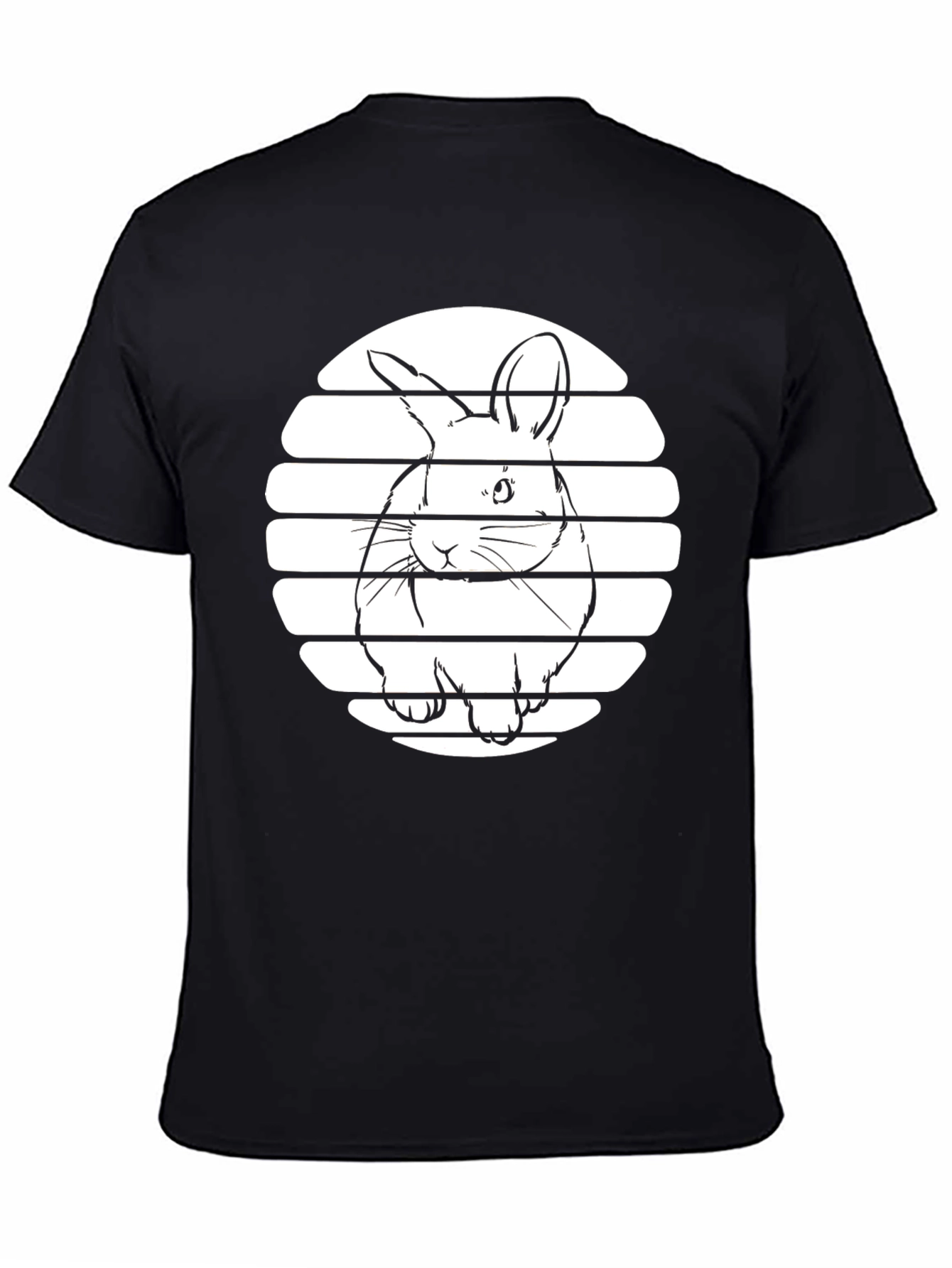 Bunny Silhouette Graphic Tee - Black