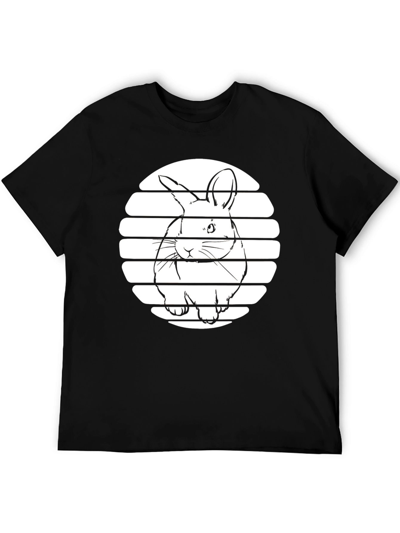 Bunny Silhouette Graphic Tee - Black