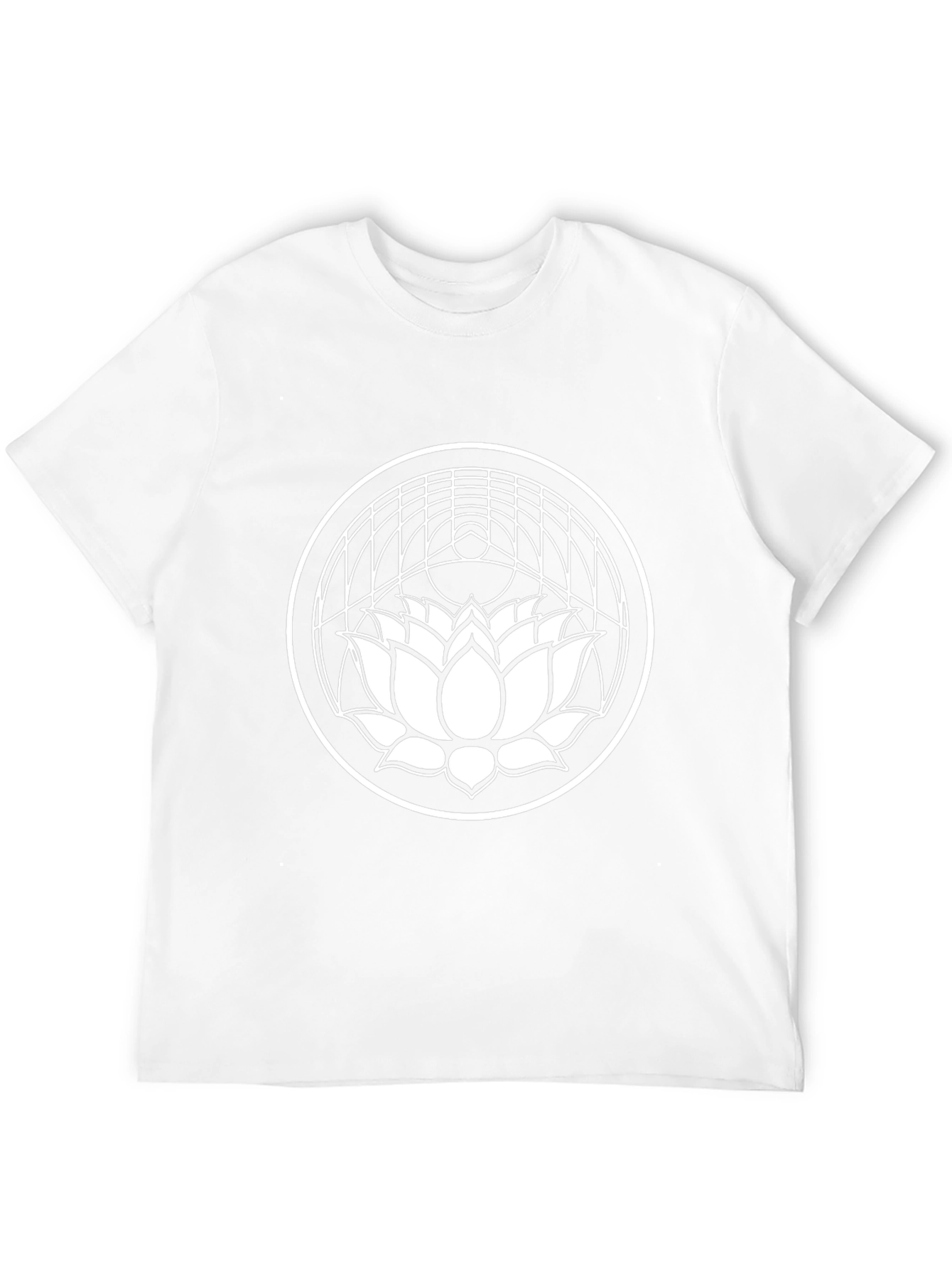 Lotus Flower Graphic Tee - Black Cotton Blend T-Shirt