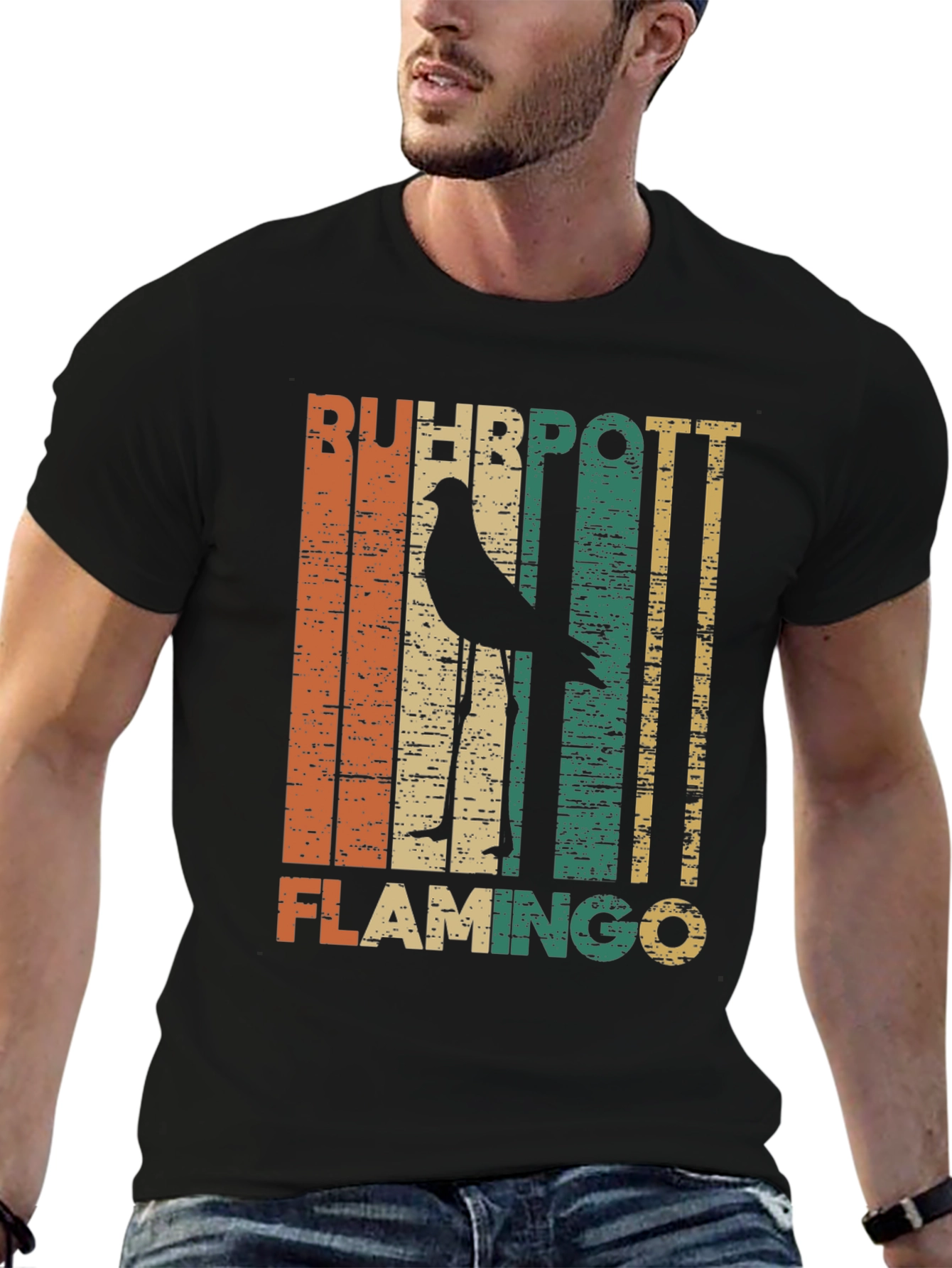 Retro Ruhhpott Flamingo Graphic T-Shirt