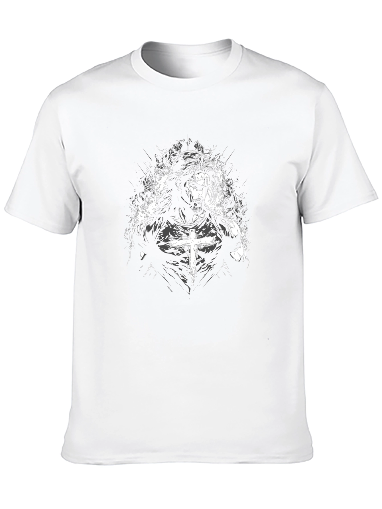 Christian Cross Graphic T-Shirt - Black