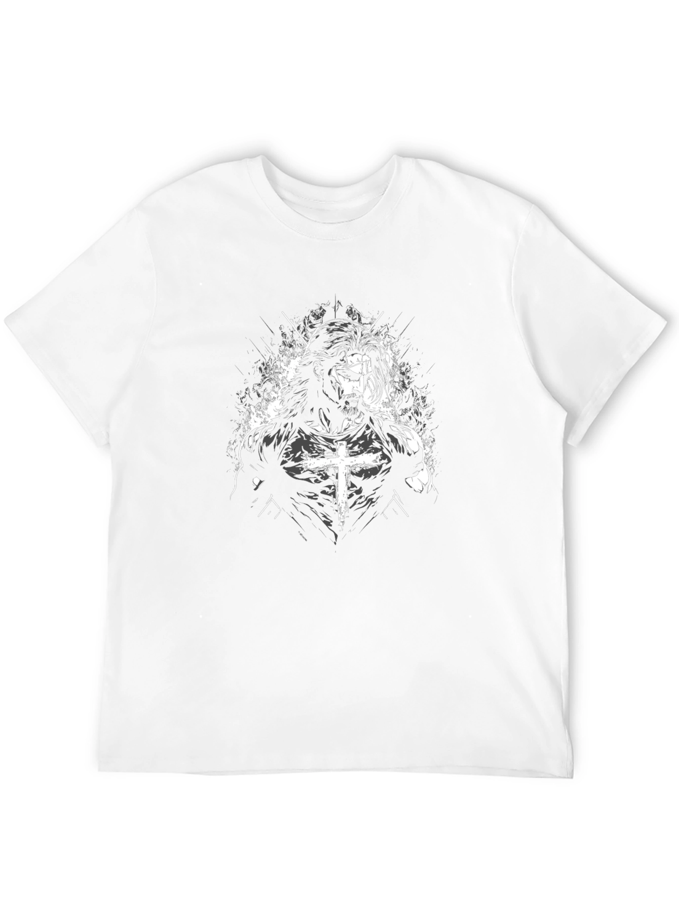 Christian Cross Graphic T-Shirt - Black