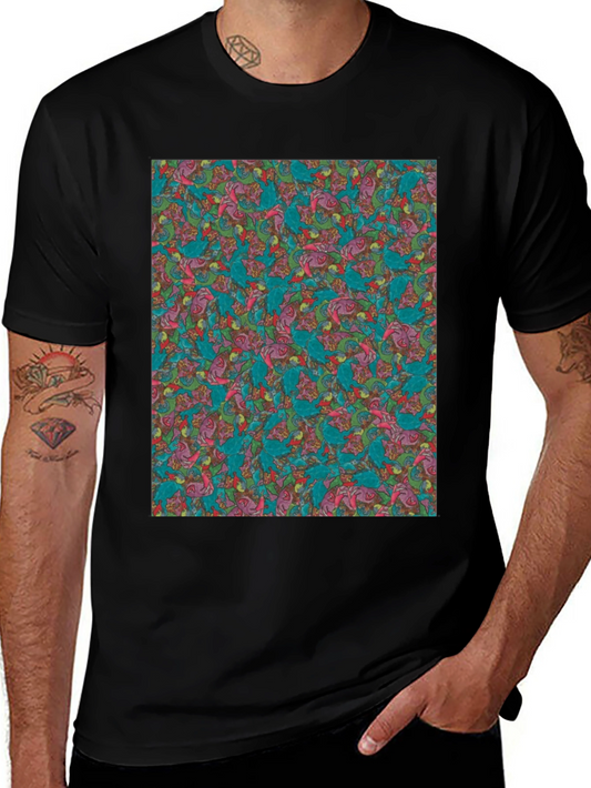 Patterned Print Tee - Abstract Art Mens T-Shirt
