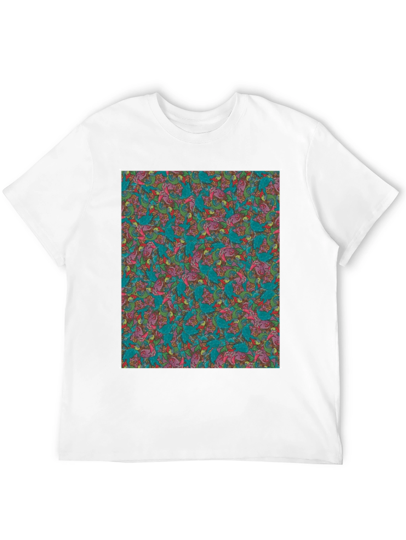 Patterned Print Tee - Abstract Art Mens T-Shirt
