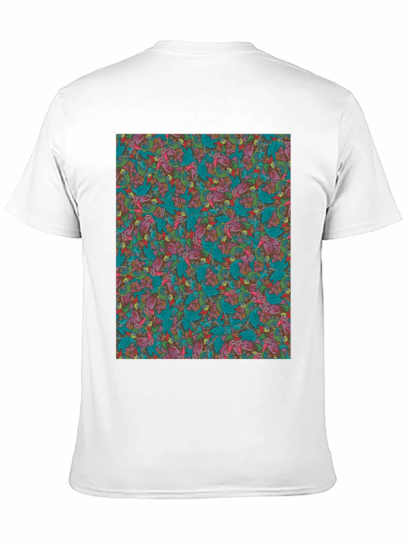 Patterned Print Tee - Abstract Art Mens T-Shirt