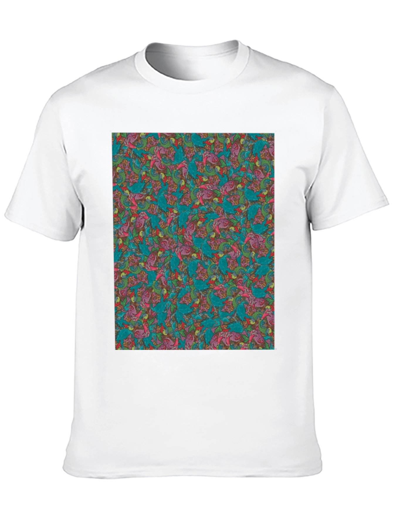 Patterned Print Tee - Abstract Art Mens T-Shirt