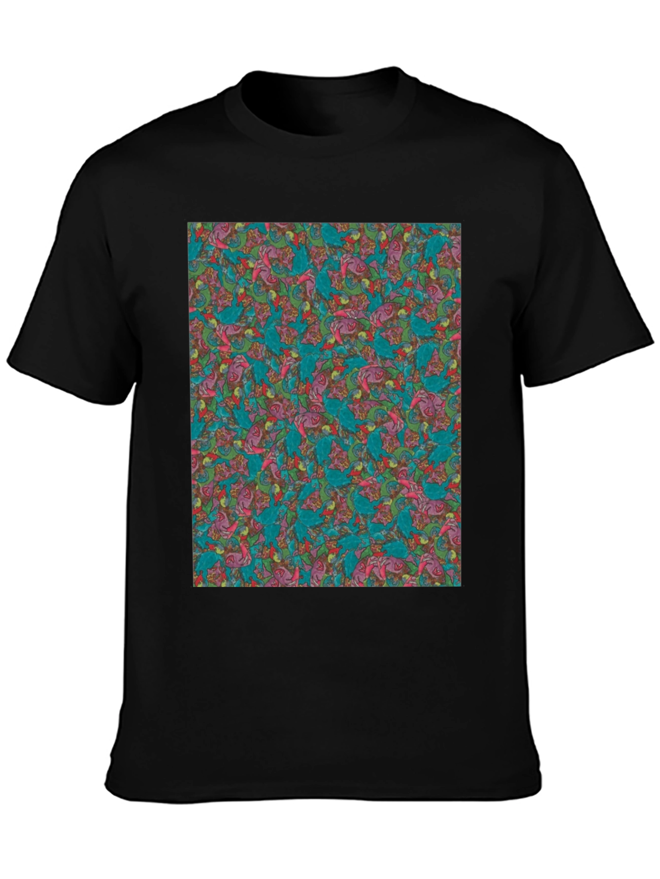 Patterned Print Tee - Abstract Art Mens T-Shirt