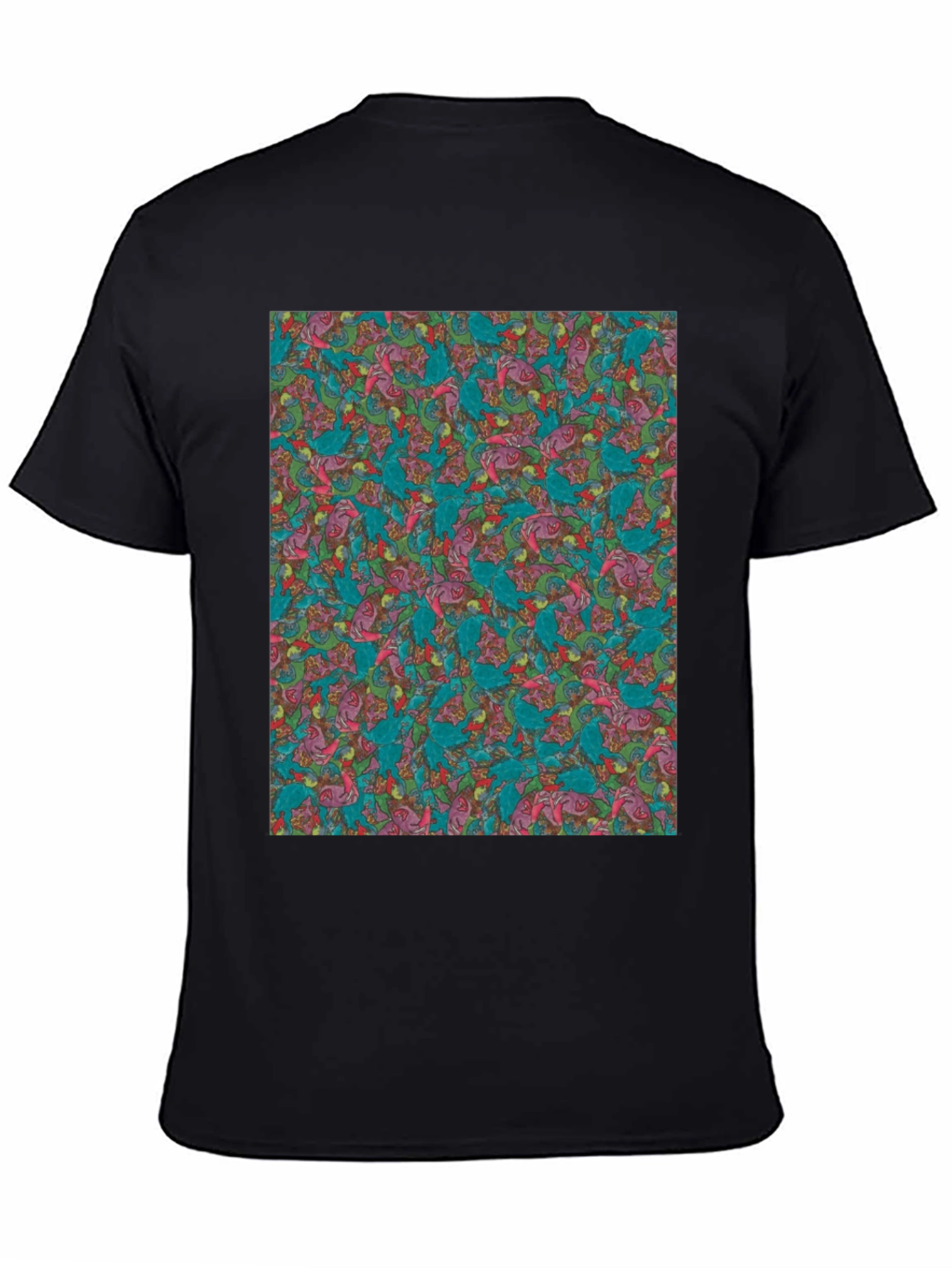 Patterned Print Tee - Abstract Art Mens T-Shirt
