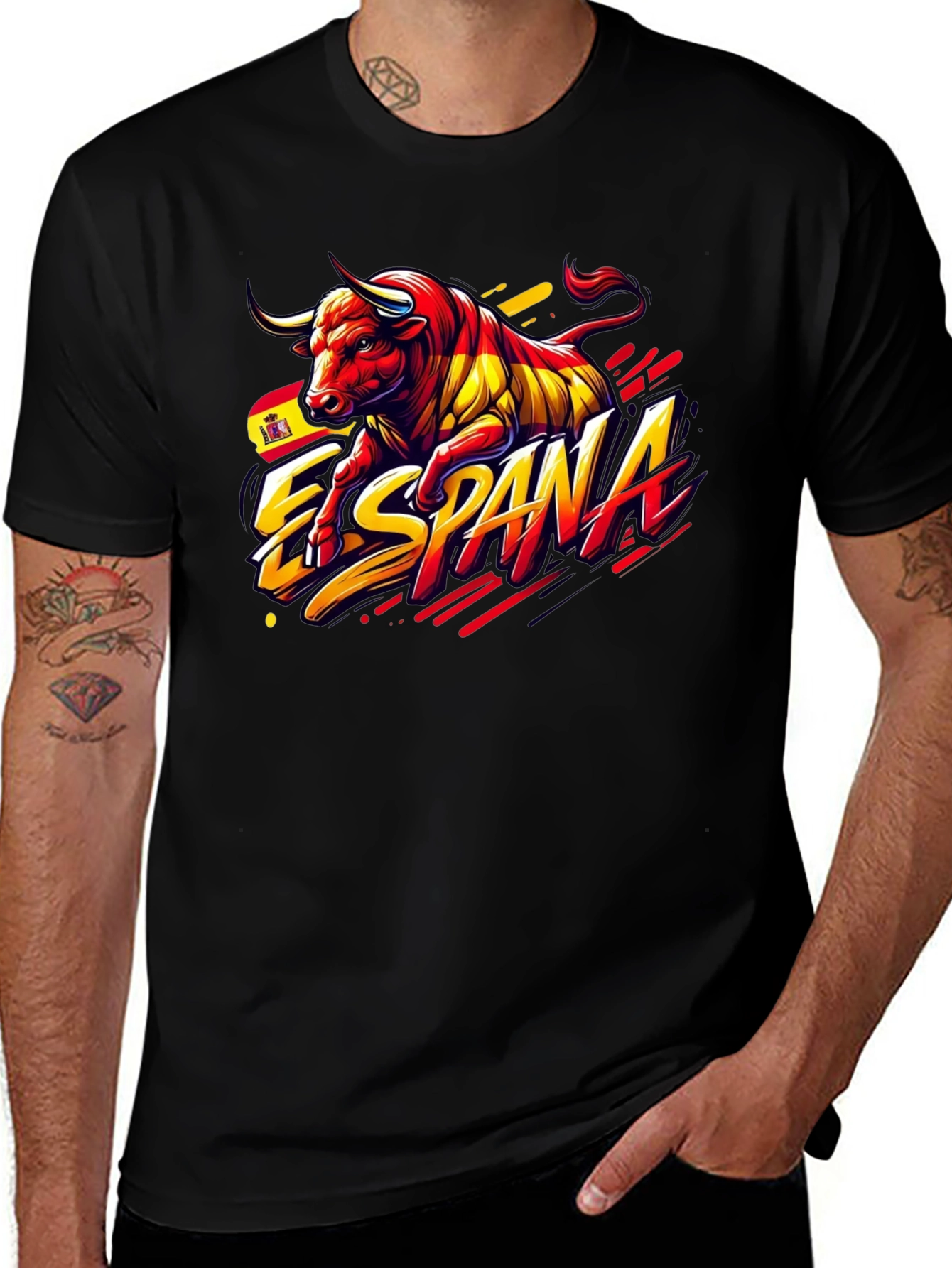 España Bull Graphic Tee - Black T-Shirt