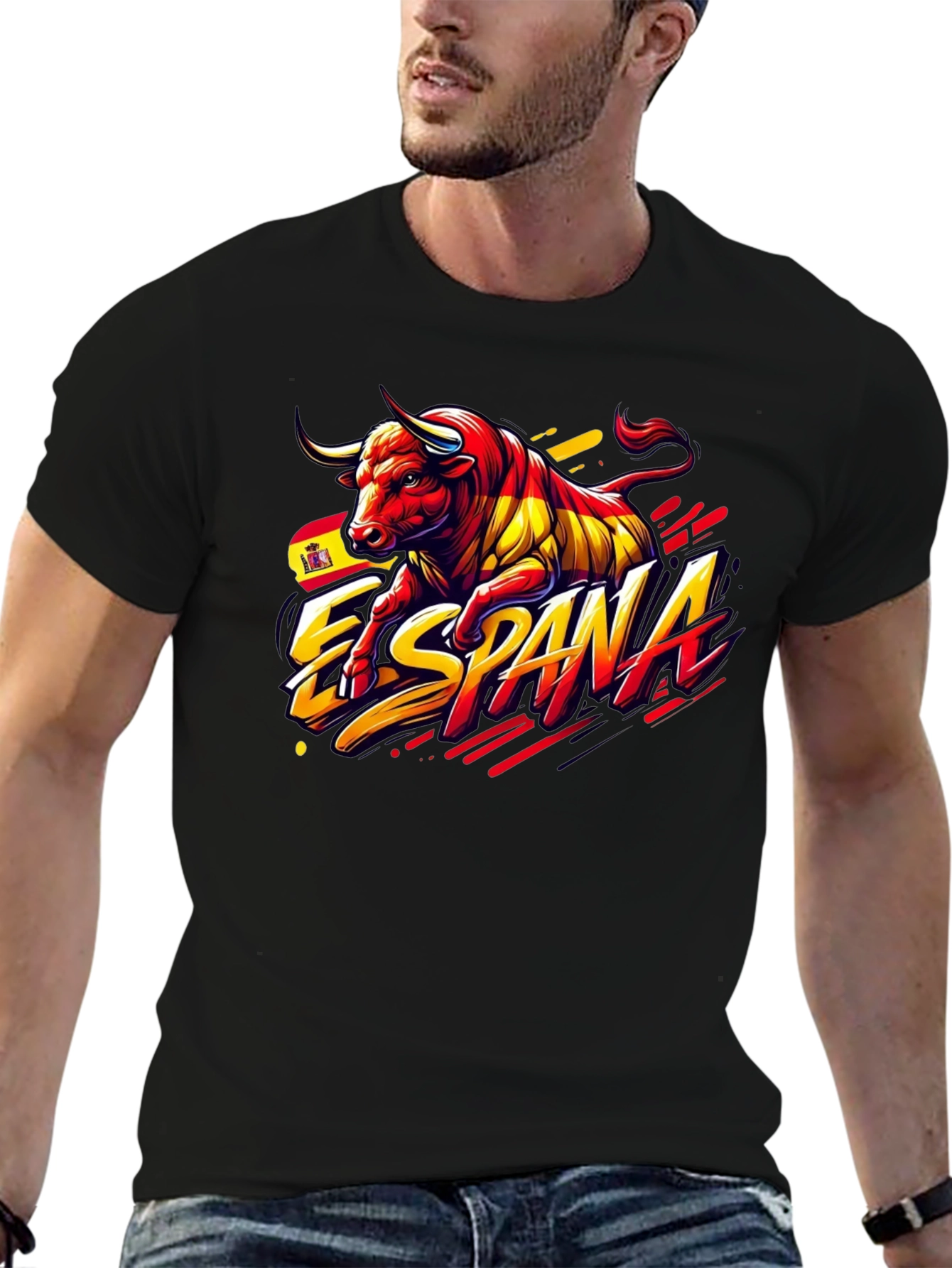 España Bull Graphic Tee - Black T-Shirt