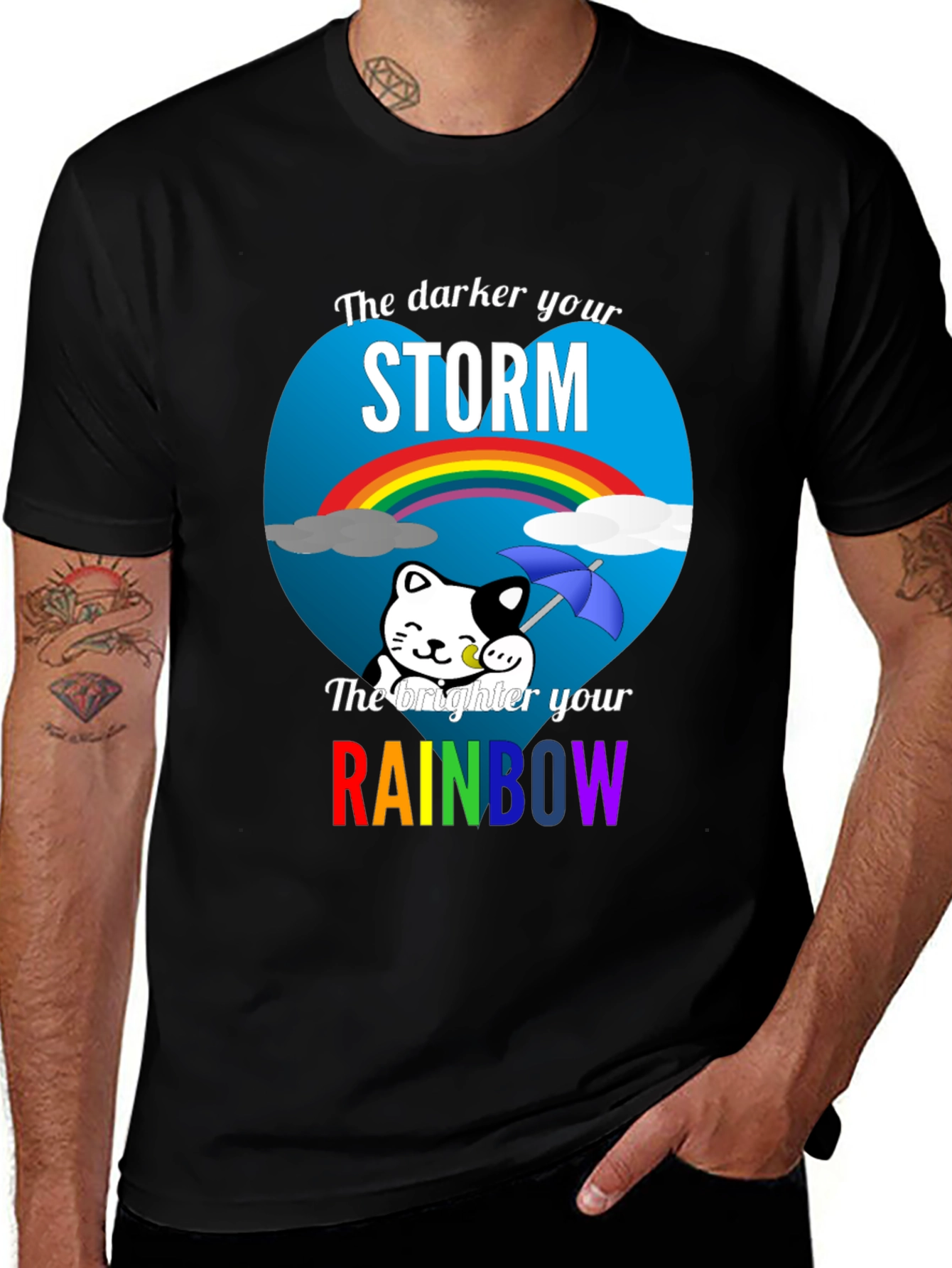 Darker Storm Brighter Rainbow Graphic Tee