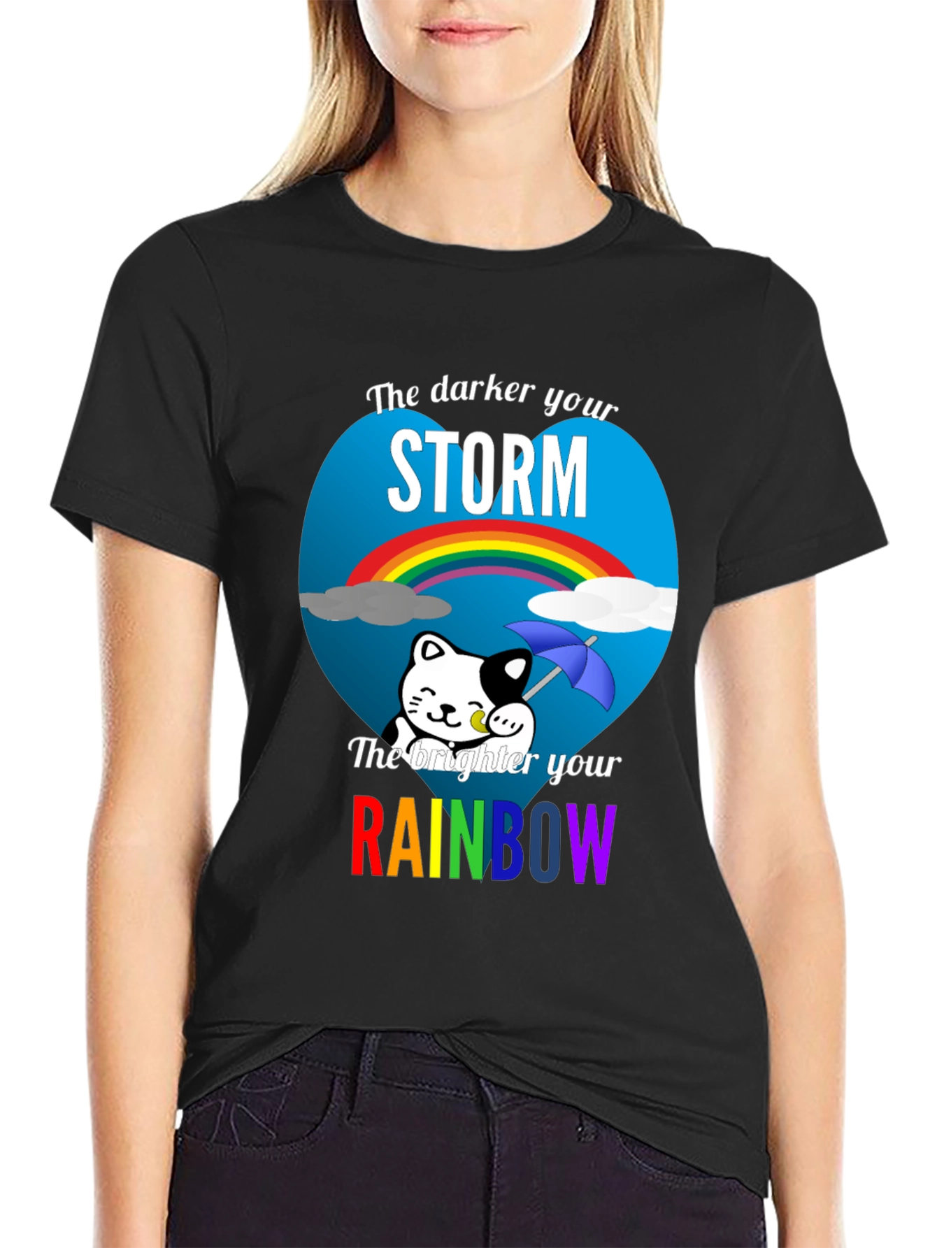 Darker Storm Brighter Rainbow Graphic Tee