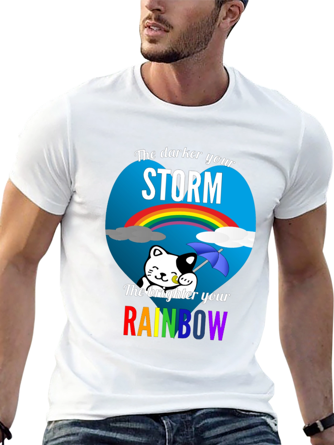 Darker Storm Brighter Rainbow Graphic Tee