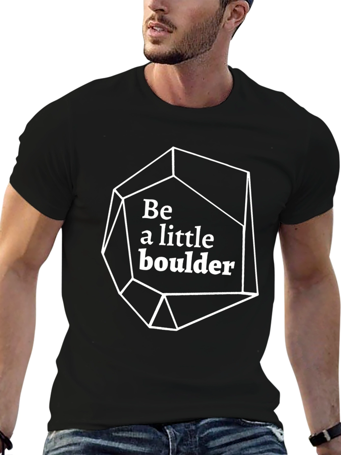 Be A Little Boulder Black Graphic Tee