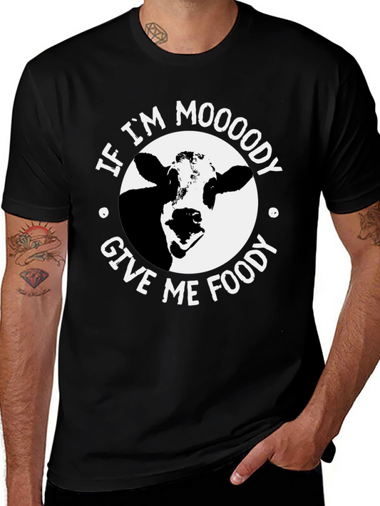 Moody Cow Graphic Tee - Food Lovers Humor T-Shirt