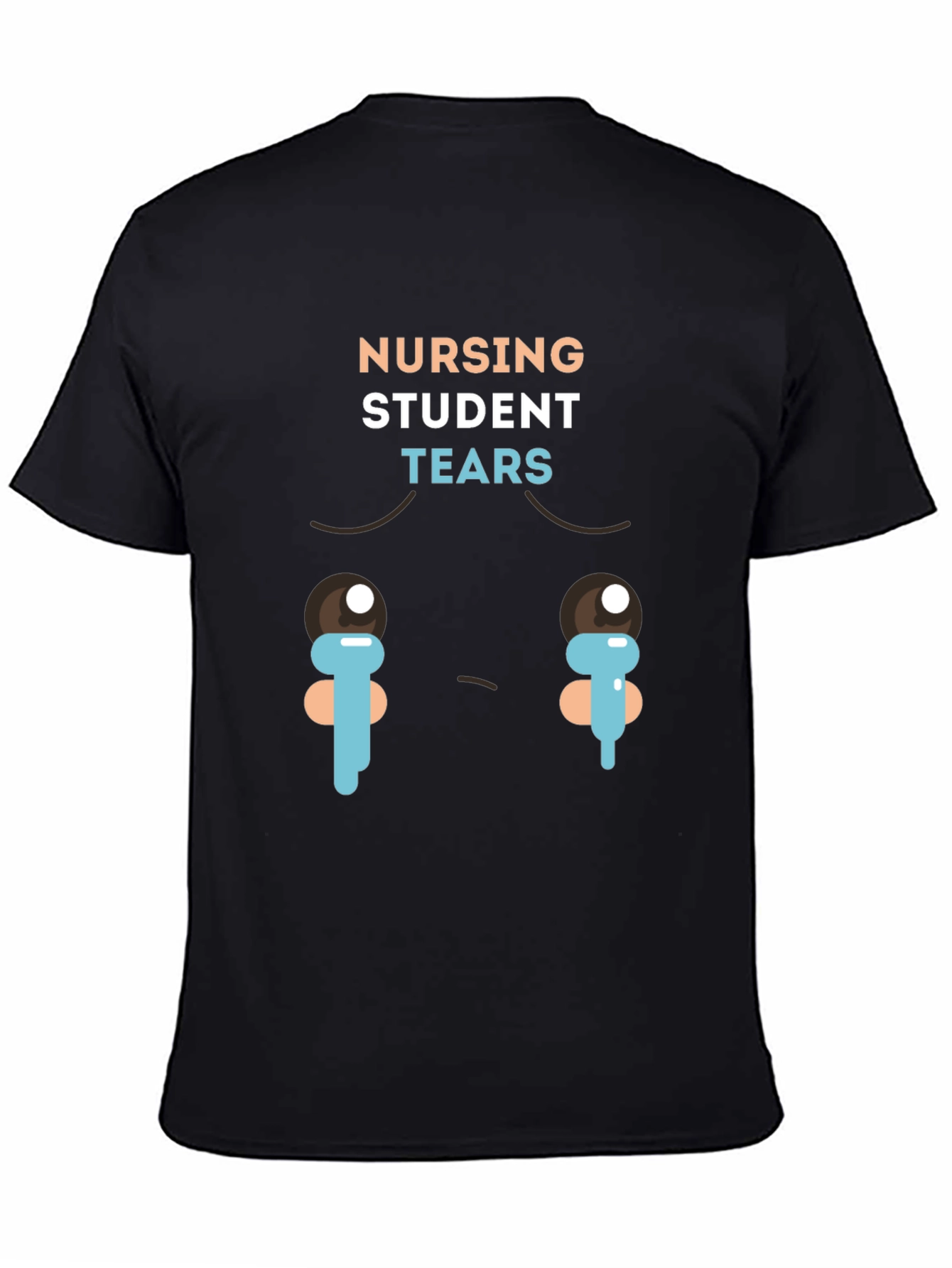 Nursing Student Tears Graphic T-Shirt - Black