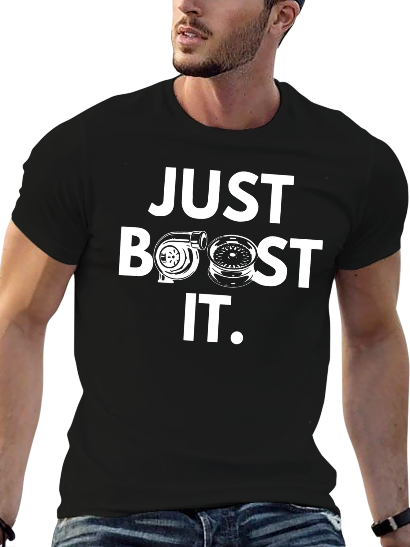Just Boost It Black T-Shirt Car Enthusiast Tee