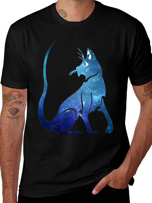 Galaxy Cat Graphic T-Shirt - Stylish Unisex Tee