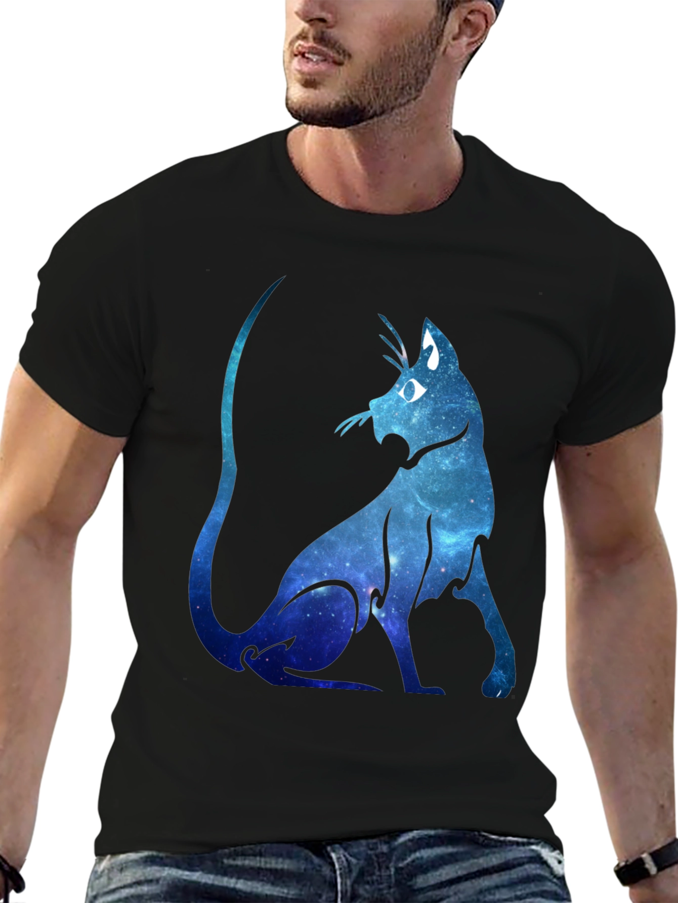 Galaxy Cat Graphic T-Shirt - Stylish Unisex Tee
