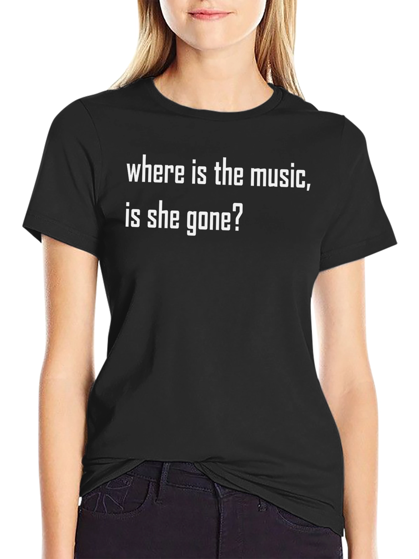 Where Is The Music T-Shirt - Black Graphic Tee