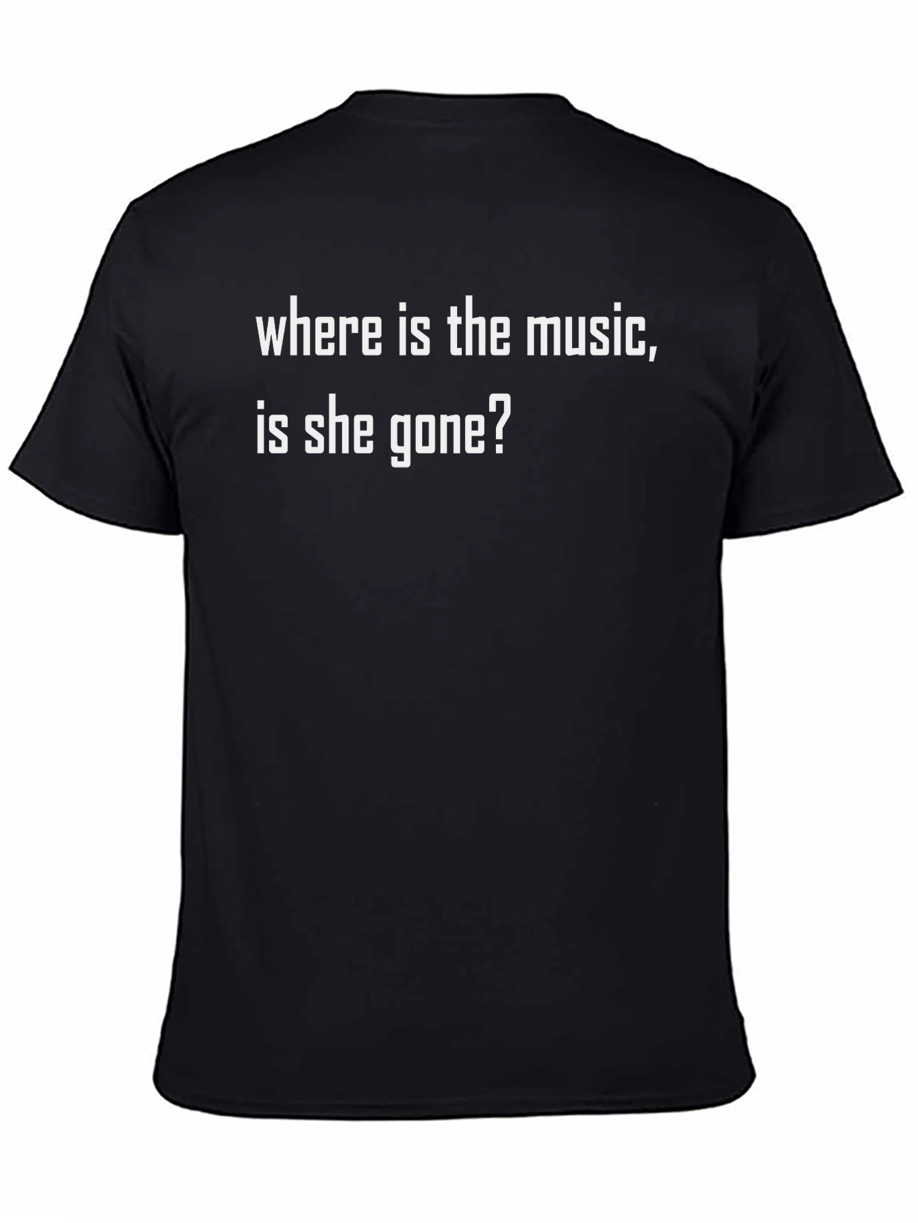 Where Is The Music T-Shirt - Black Graphic Tee