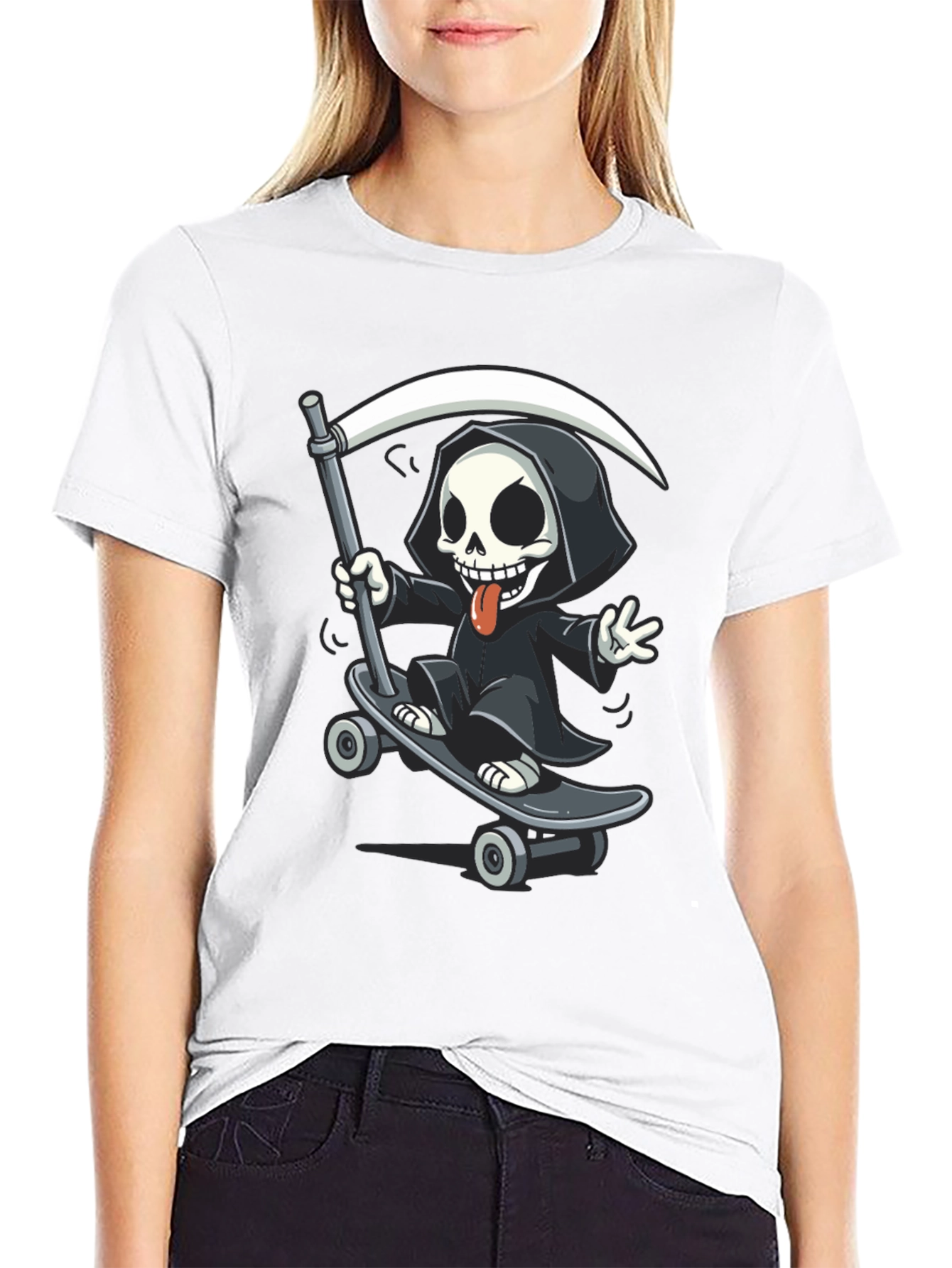 Skateboarding Reaper Graphic Tee