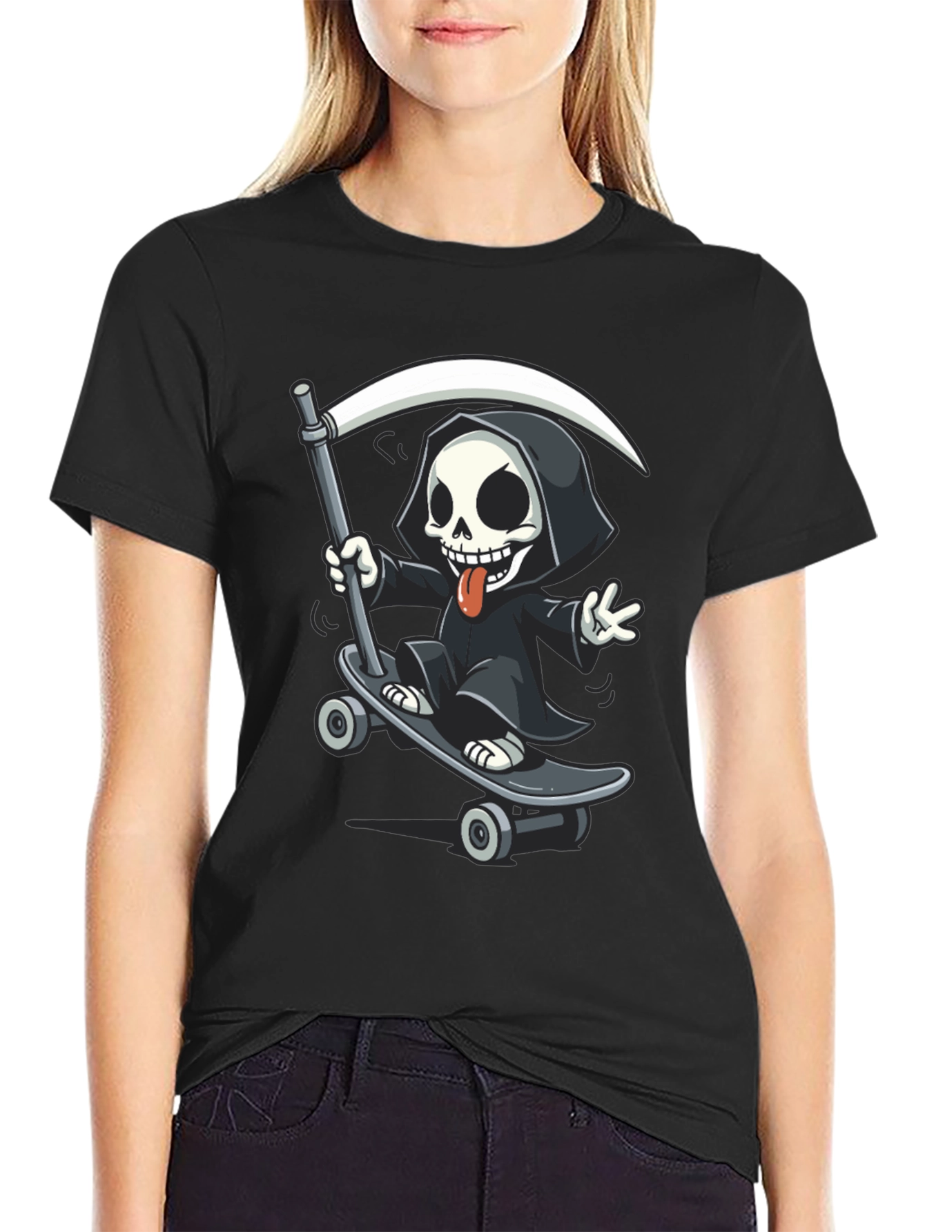 Skateboarding Reaper Graphic Tee