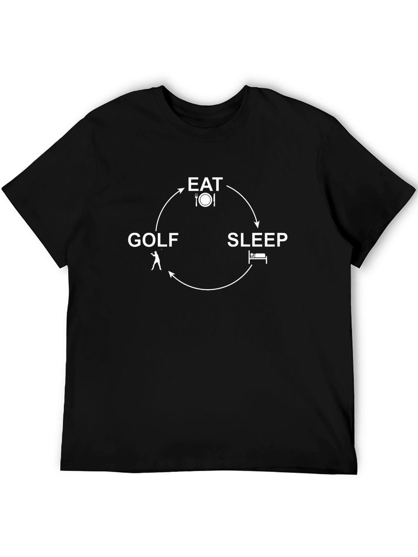 Eat Sleep Golf T-Shirt Funny Golfing Tee