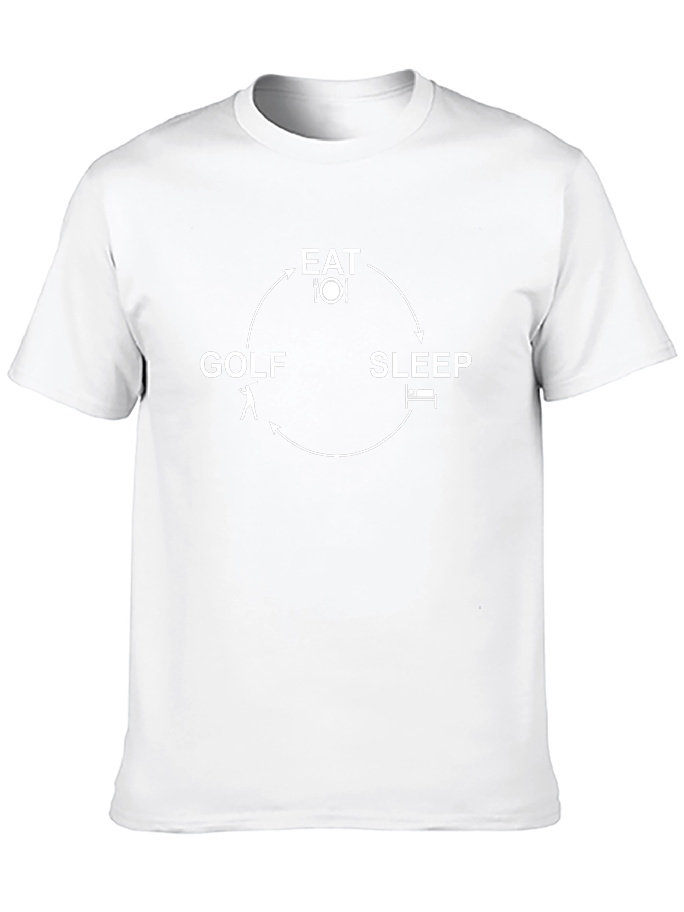 Eat Sleep Golf T-Shirt Funny Golfing Tee