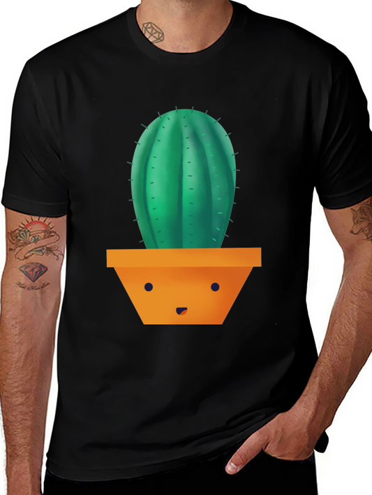 Cactus in Pot Graphic Tee - Funny Plant Lover Shirt