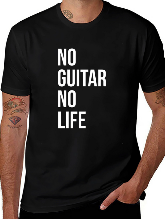 No Guitar No Life Black T-Shirt